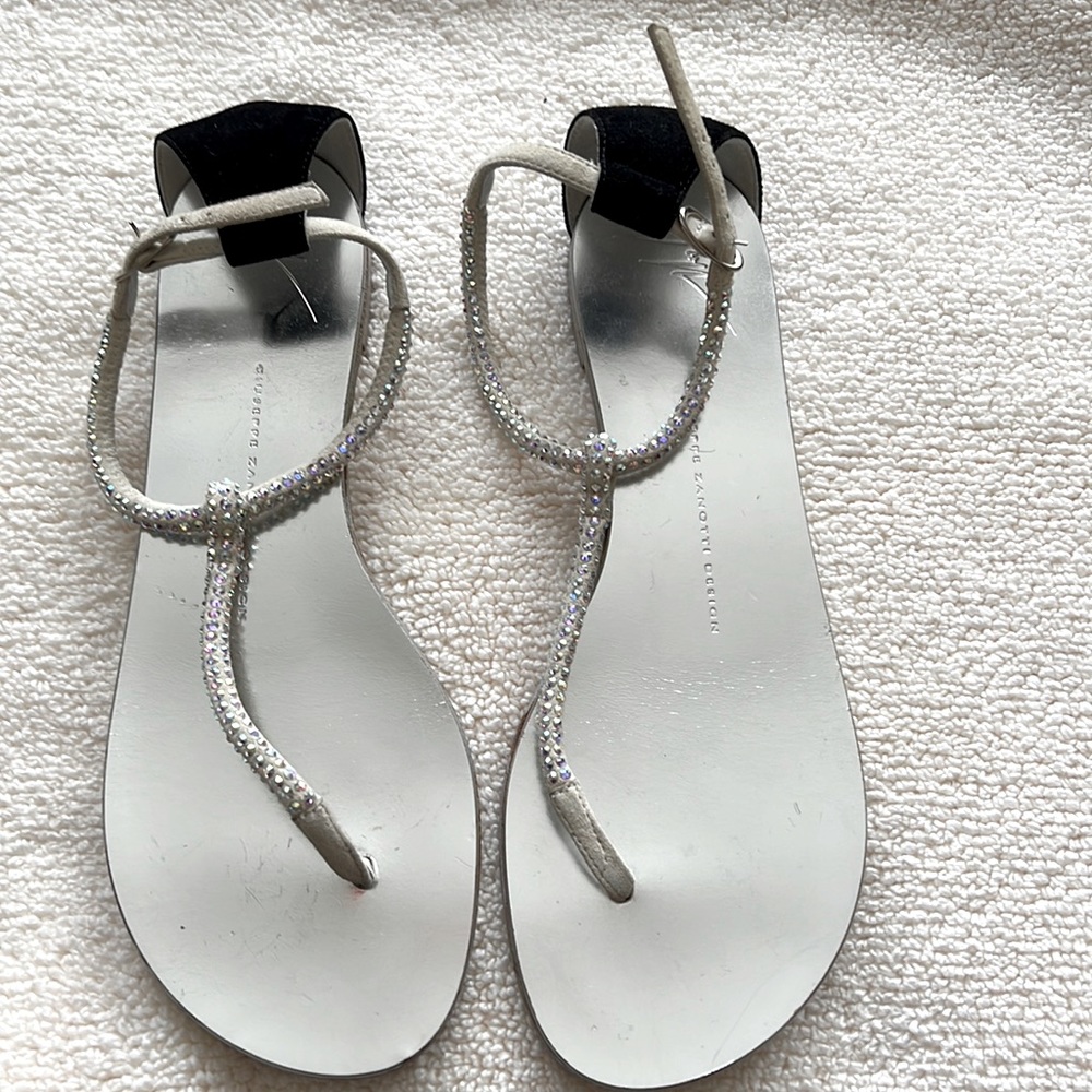 Guisseppi Zanotti Crystal Rope Sandals Size 8